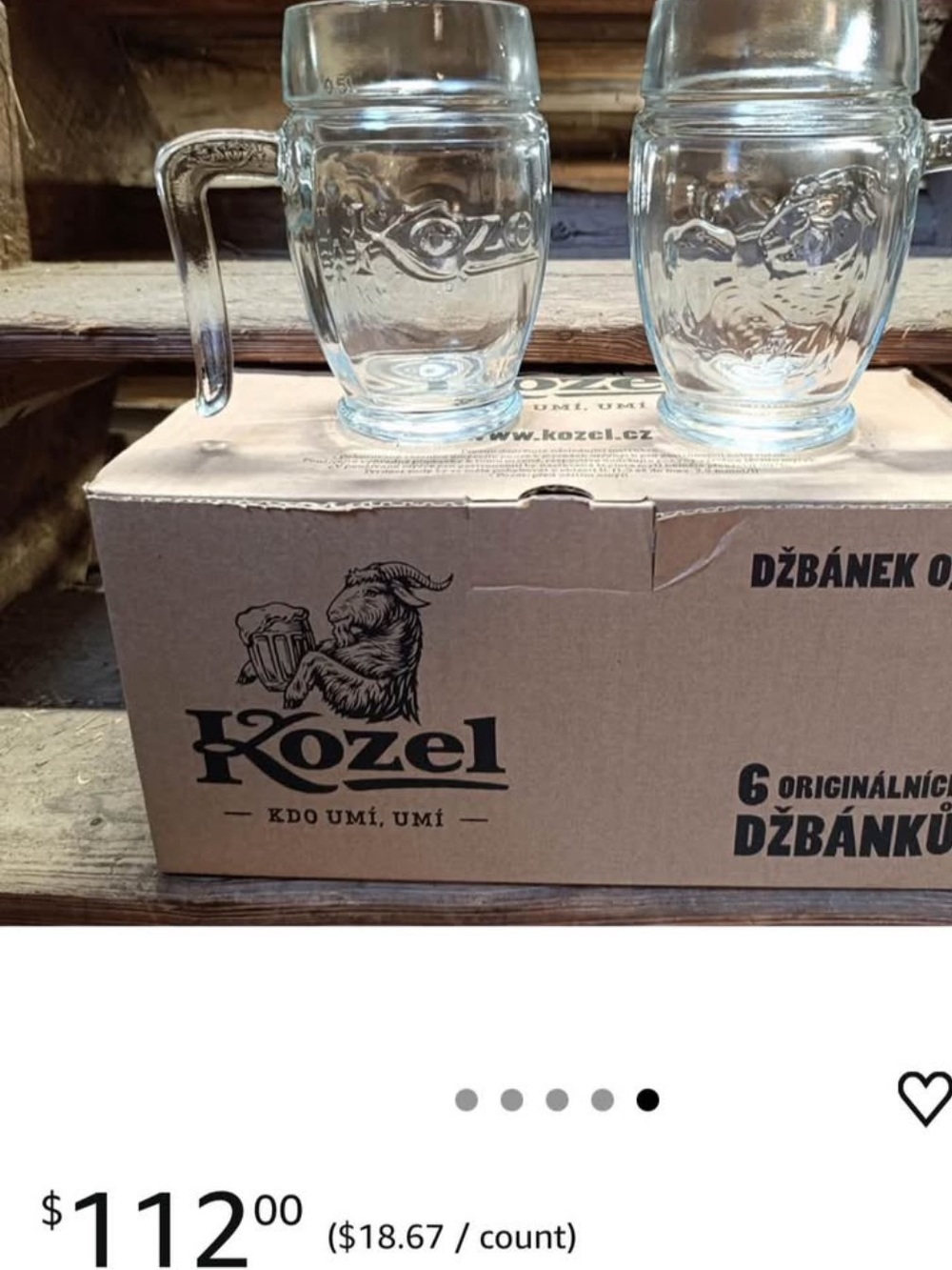 Kozel  Beer Mugs - Set of 6